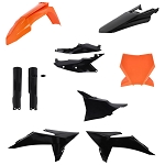Acerbis Full Plastic Kit Black/Orange     