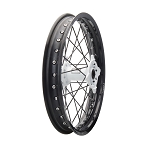 Tusk Complete Rear Wheel 18x2.15 Black Rim/Black Spoke/White Hub